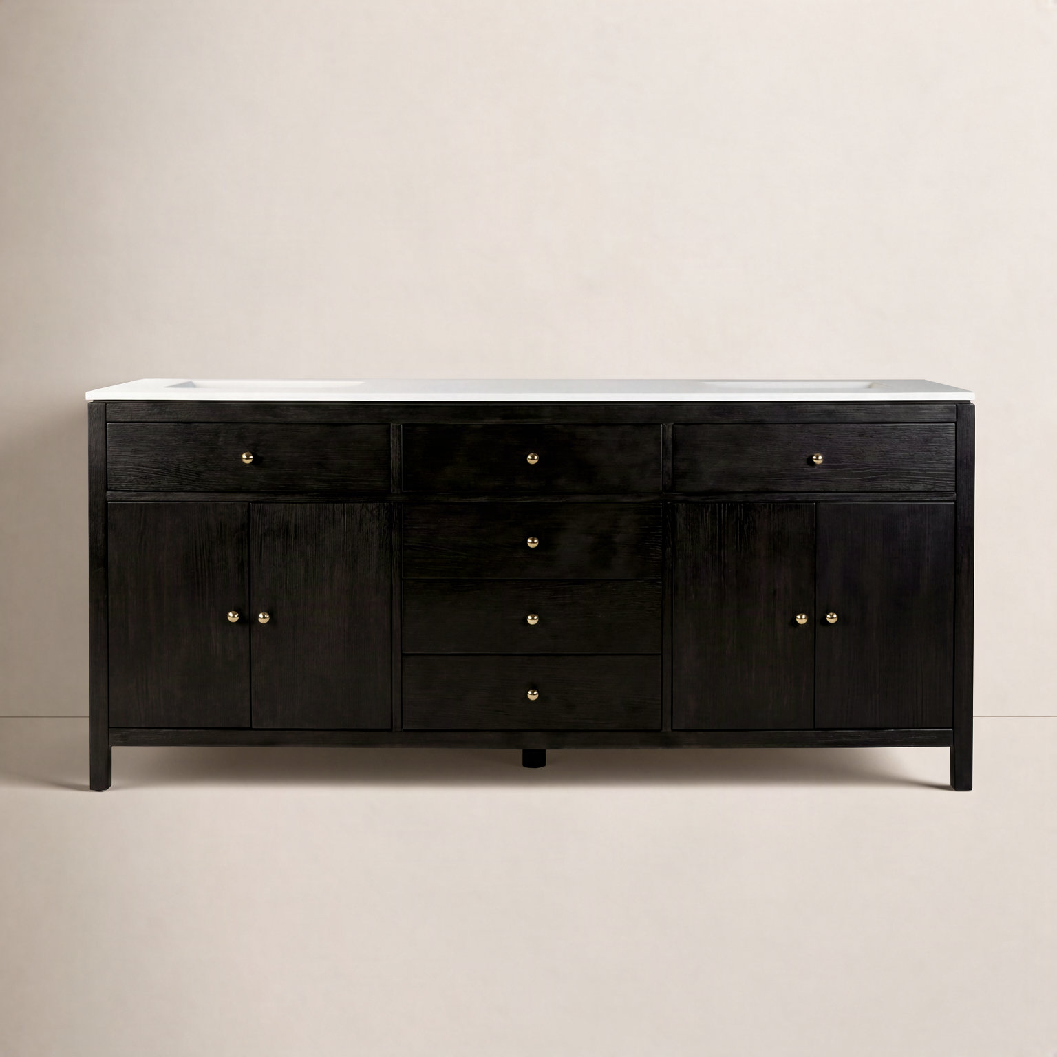 Celine 72" Acacia Double Bathroom Vanity, Antique Coffee Brown