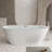 59'' Acrylic Freestanding Bathtub With Unique Diamond Pattern Design: Spacious Oval Shape,  Gloss White Finish, Chrome Overflow And Pop-Up Drain CUPC Certificate