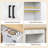 Kitchen Island with Wheels, Kitchen Cart, Rolling Cart with Drawer, Doors, Spice Racks & Hooks, Locking Wheels