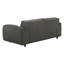 Ensemble de canapés rembourrés 2 pièces Hudson Graphite avec cuir véritable, structure en bois et accoudoirs rembourrés pour salon