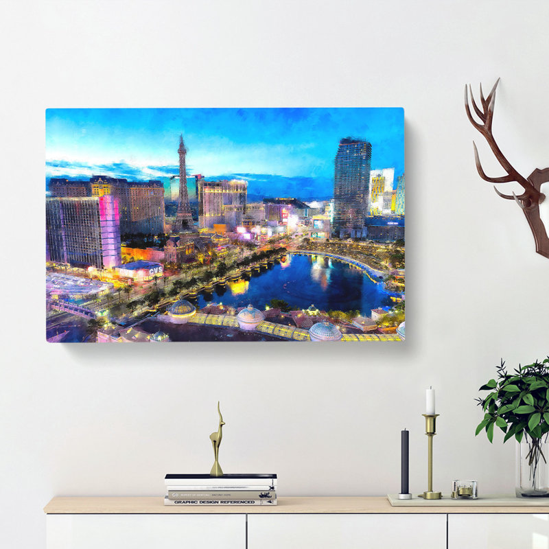 The Las Vegas Strip - Wrapped Canvas, 35cm H x 50cm W x 3cm D