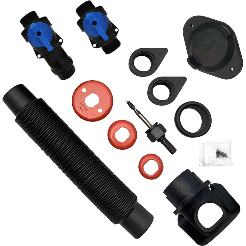 EarthMindedConsumerProducts Plastic Drainable Diverter and Hose, 4" H x 2" W x 3" D