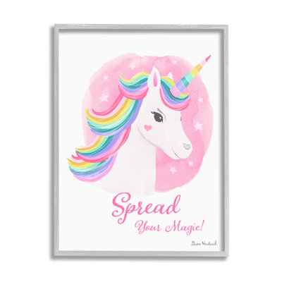Spread Your Magic Fantasy Rainbow Unicorn Mane, estampe numérique par Diane Neukirch