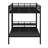 Queen Bunk Bed With Storage Shelves And LED Lights, Modern Metal Bunk Bed With Ladders