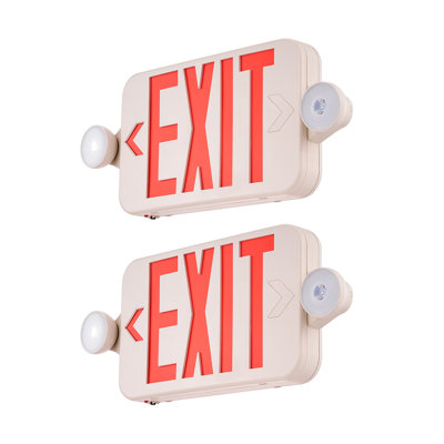 VEVOR Thermoplastic LED Double Sided Emergency Exit Combo Sign