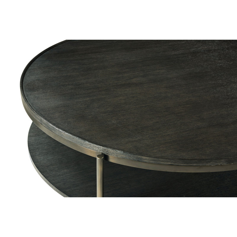 Repose Solid Wood Top Coffee Table, Charcoal