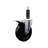 5 Inch SS Soft Rubber Swivel 1 Inch Expanding Stem Caster Total Lock Brake SCC