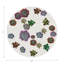 Sous-verres ronds en cuir végétalien Succulents-119015393