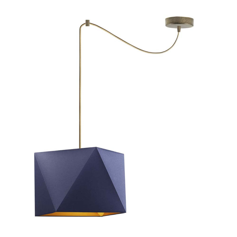 Kyisha 1 - Light Single Pendant, Navy Blue, Gold