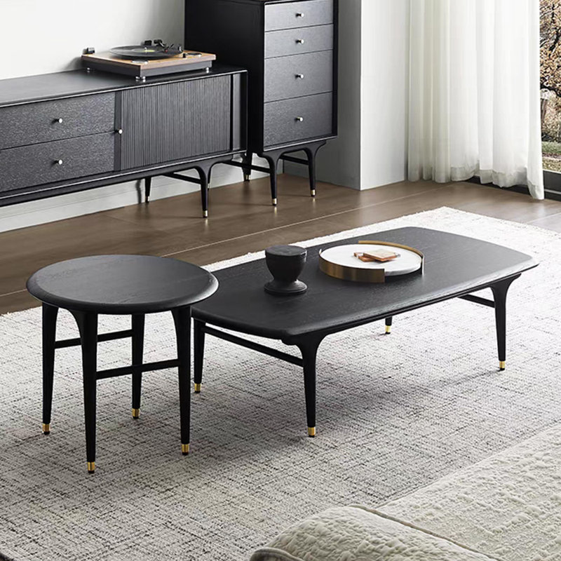 Minimalist light luxury solid wood coffee table