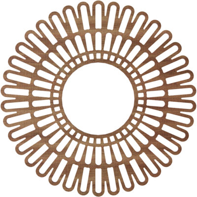 Médaillon de plafond en bois ajouré 32 po x P 7 po x P 8 po x 4 po