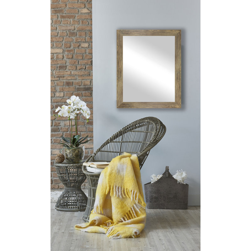 Miroir décoratif traditionnel Blondsville, H 40 po x l 30 po, Brun