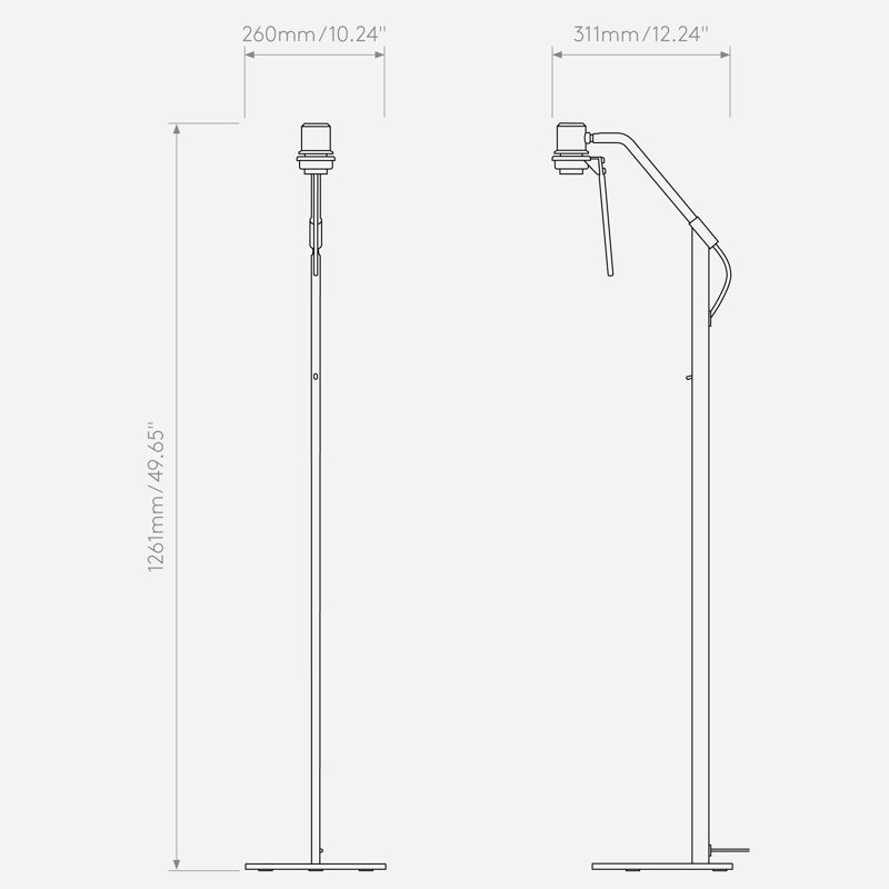 Edward Task Set Floor Lamp, Putty