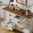 Sinta 6 Drawer Dresser, Wood Double Dresser with Black Handles for Bedroom, Living Room, Hallway-1127825248