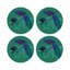 Family Pheasants Pinot Vegan Leather Round Coasters-298883837