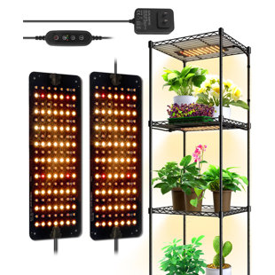 Barrina Grow Lights For Indoor Plants, 20w (2 X 10w) Full Spectrum Ultra-thin Grow Light Panel With 3/6/12h Auto On/off Timer For Hydroponics, Seedlings, Succulents, Veg, Flowers & More, 2-pack