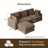 110'' Modern Chenille L-Shaped Modular Sectional Sofa with Storage Ottoman-2033321750