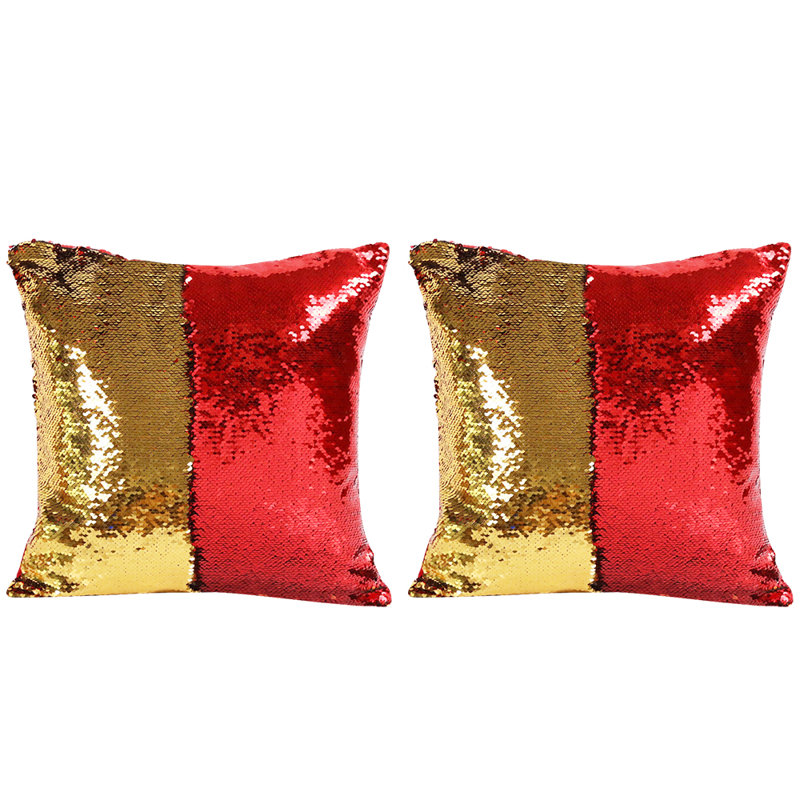 Sequined Reversible Pillow Cover