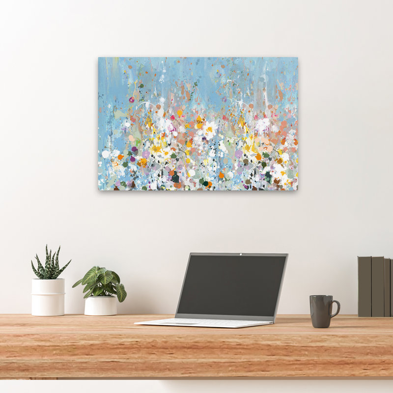 Fleurs abstraites - Jardin abstrait I, H 16 po x l 24 po