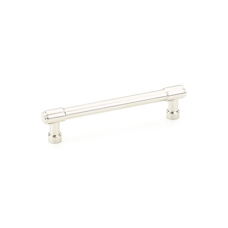 Emtek Jasper Bar Cabinet Pull, Polished Nickel, 5" Center To Center