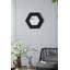 Miroir hexagonal 18,5 "x 18,5" avec cadre en bois massif, décoration murale-134449531
