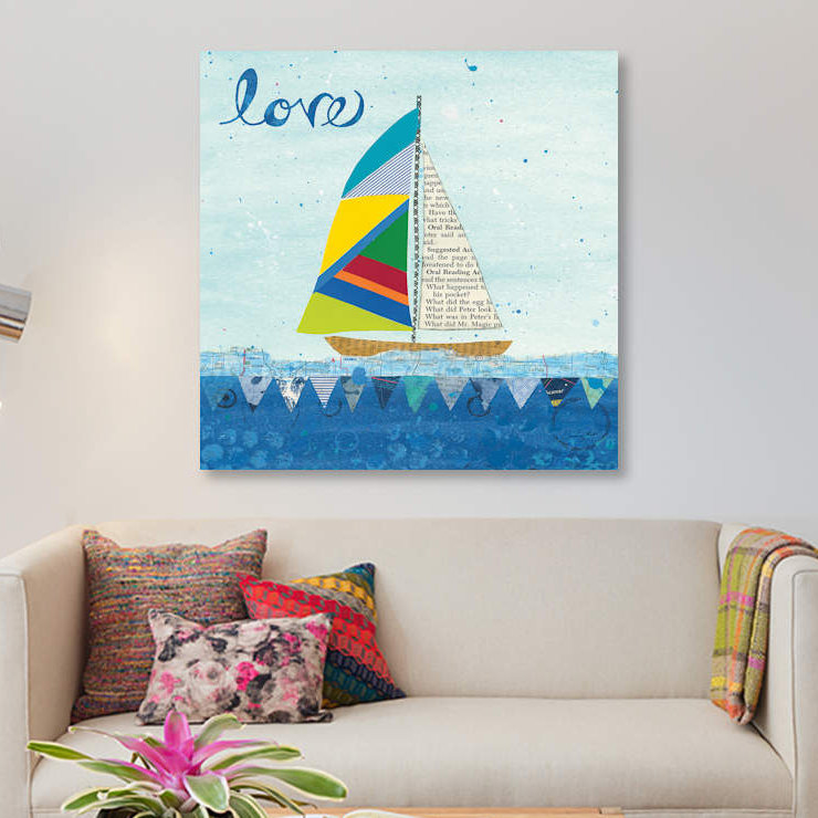 « arc-en-ciel spinnakers i », impression sur toile, H 18 po x l 18 po x P 1,5 po, Toile tendue, Pas de tapis