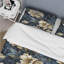 Ensemble de housse de couette à motif floral de pivoines bleues-566366361