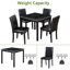 Ensemble de table de salle à manger en bois 5 pièces, ensemble de table de cuisine avec une table carrée et 4 chaises rembourrées, table de salle à manger en bois avec décoration en cristal et ensemble de chaises pour la cuisine