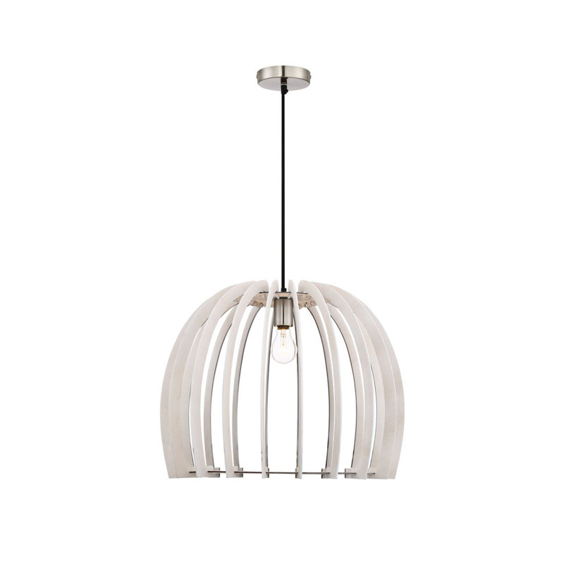 Lustre dôme simple à 1 lumière Hamby, H 20 po x l 20 po x p 20 po