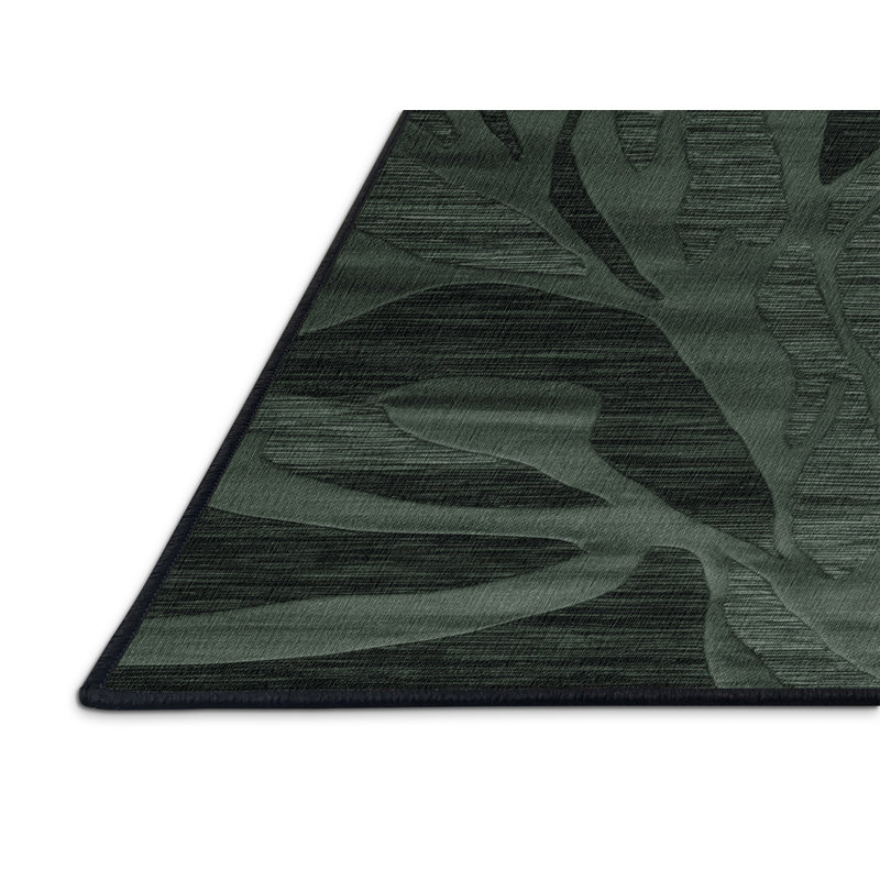 Machine Washable Abstract Gray Area Rug, Runner 2' x 5'