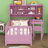 Multifunctional Wood Platform Bed With Bookshelf At The Head Of The Bed, Built-In Desk And Matching Chair-1880219000