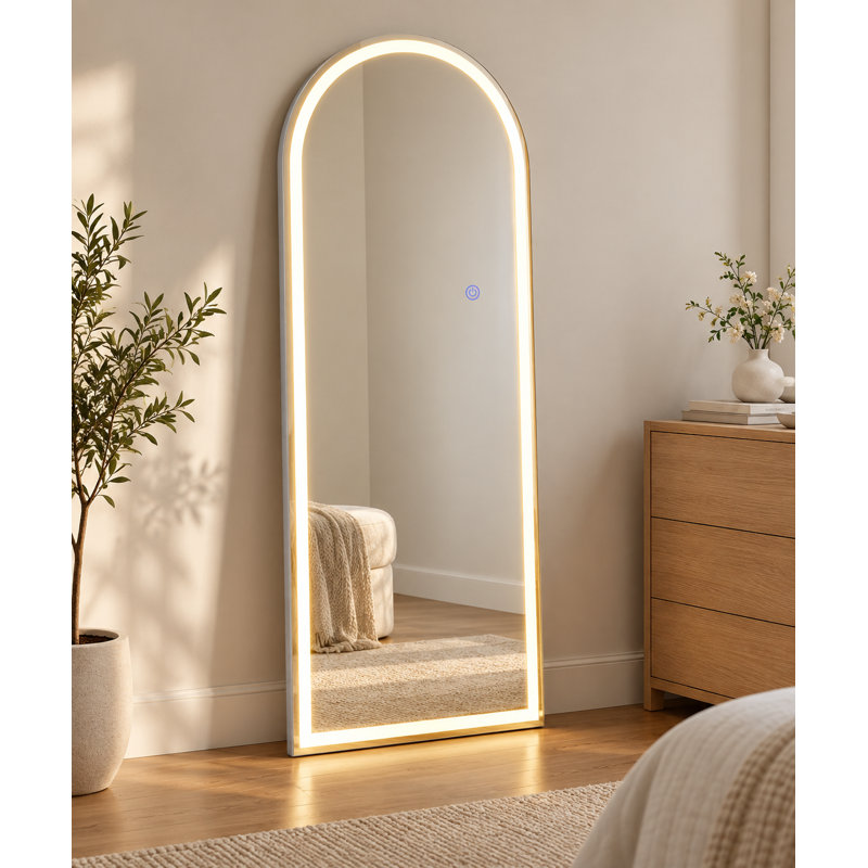 Miroir arqué DEL pleine longueur 56 po x 21 po