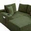 Canapé d'angle en velours côtelé en forme de L avec pouf et porte-gobelets-75713653-75713654