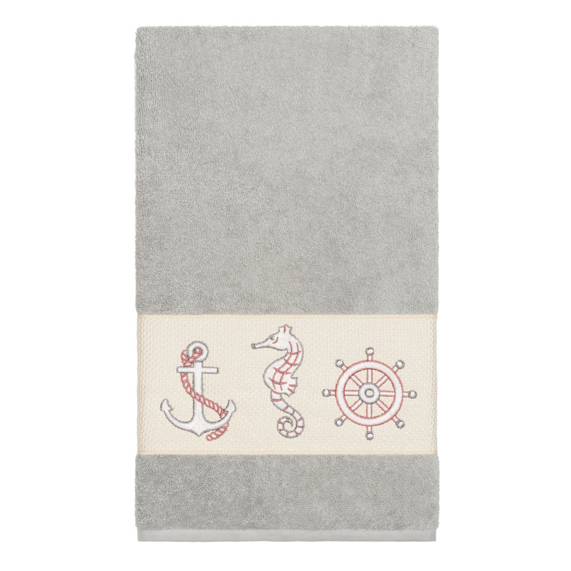 Easton Turkish Cotton Midweight Bath Towel, Light Gray