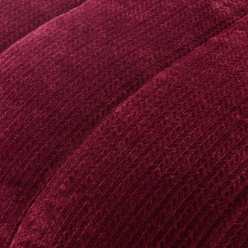 Mountain Ridge Sweater Knit Polyester Comforter, Red, Twin Comforter + 2 Standard Pillow Shams