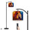 Lampe sur pied à arc avec abat-jour réglable Lion Fiery Mane