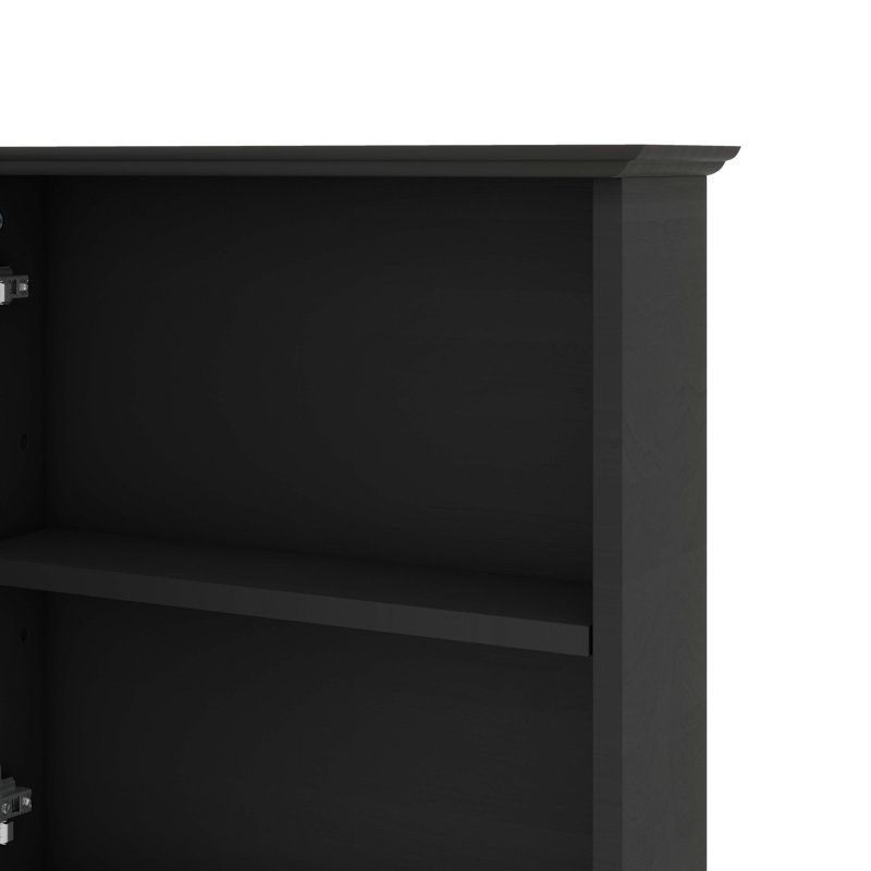 Armoire de rangement de salle de bain murale 20 "avec miroir et tablette intérieure réglable, Noir