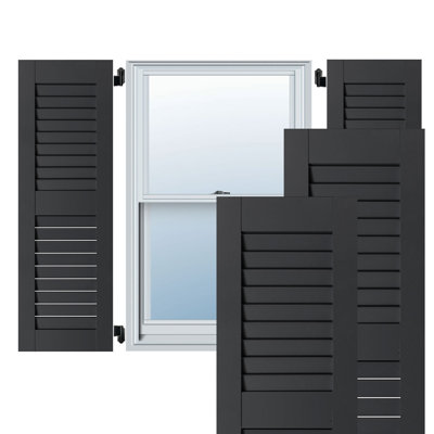 Sapele Mahogany Open Louvered Shutters (Per Pair)