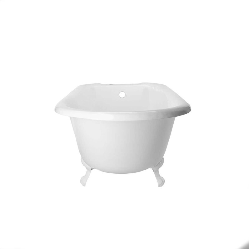 Norfolk 48.5 " L x 30 " W Freestanding and No Mounting / Installation Required Soaking Cast Iron Bathtub, White