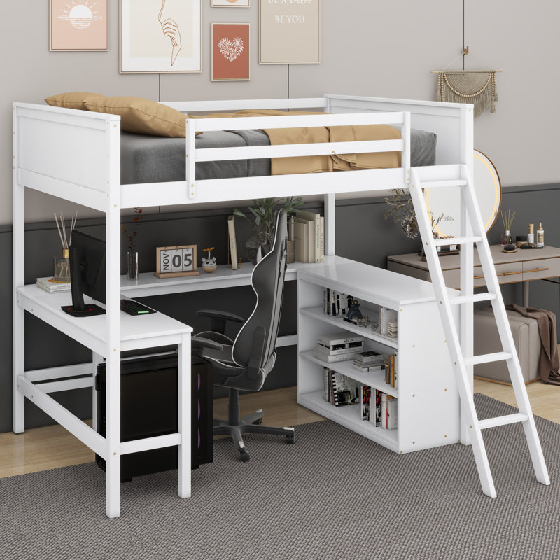 Lit double mezzanine Jimmiah, Blanc