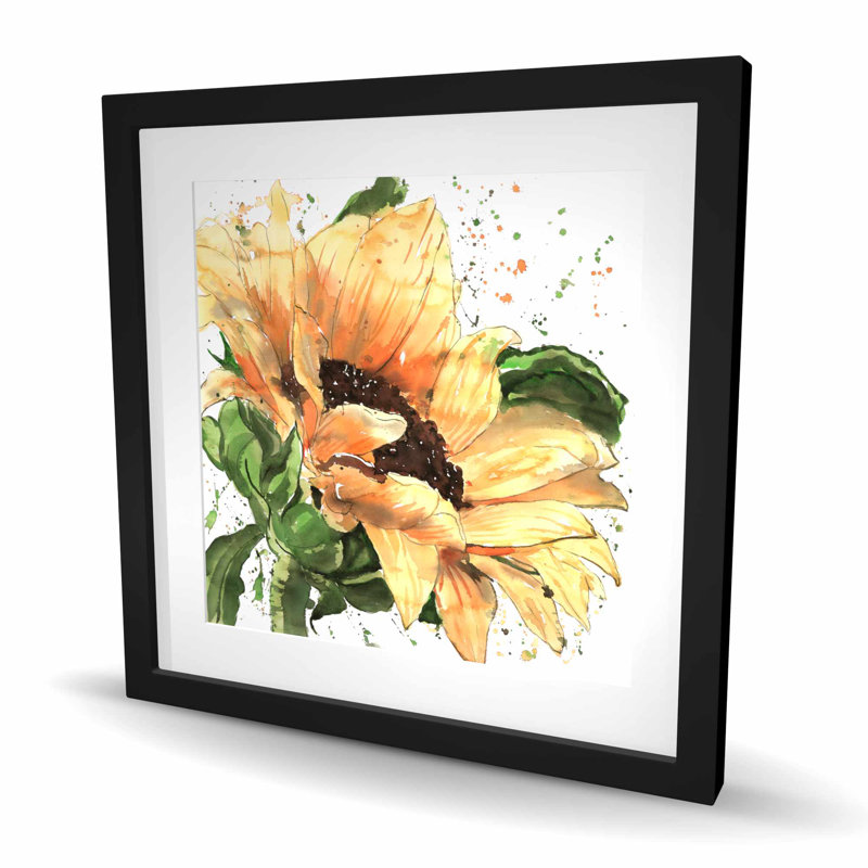 Tournesol en fleurs - reproduction encadrée pour la décoration intérieure