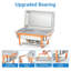 Ensemble de 4 chafing dishes dorés de 8 pintes, en acier inoxydable, pour buffet.-1652396266