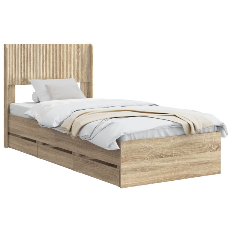 Bed, Small Single (2'6), Sonoma Oak