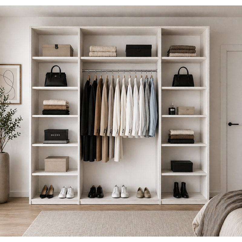 Madisson 3 Door Wardrobe, White/Walnut