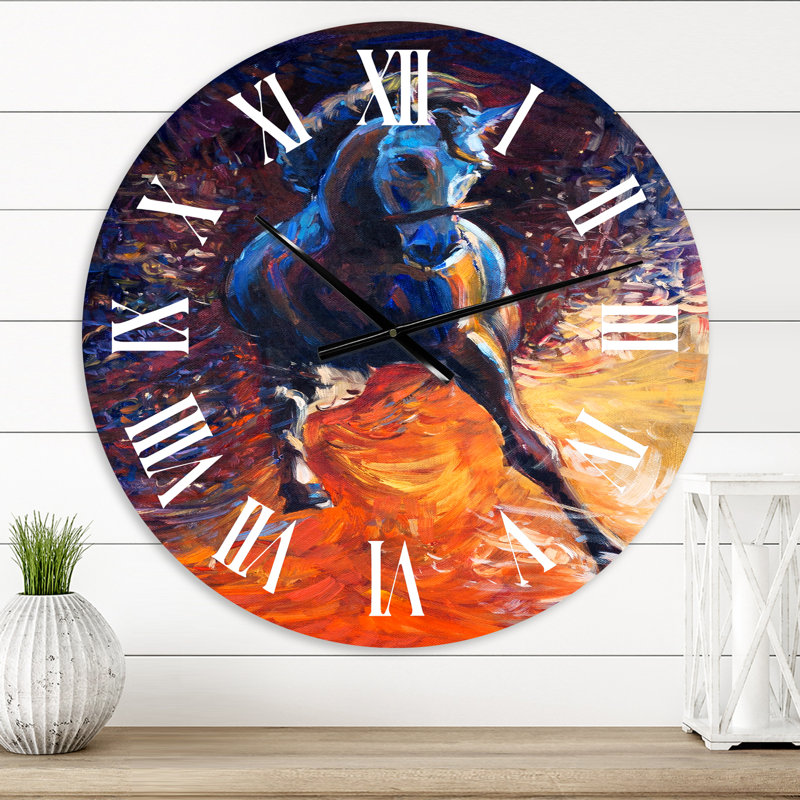 Portrait d'un galopant - horloge murale, Petit