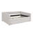 Queen daybed: upholstered sofa bed, two-drawer trundle, vertical stripes, linen fabric (86.5"x65"x30")-2121276755