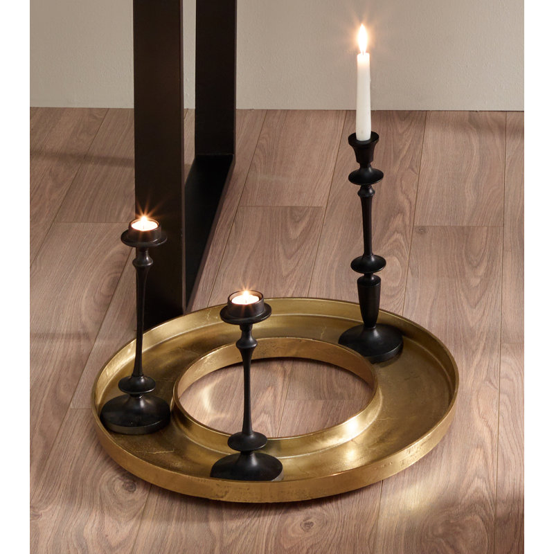 Mcgowen Metal Decorative Plate 1, Gold