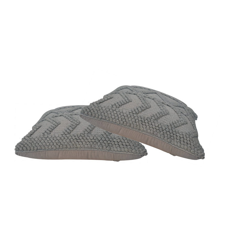 Connerville Geometric Square Throw Cushion, Grey