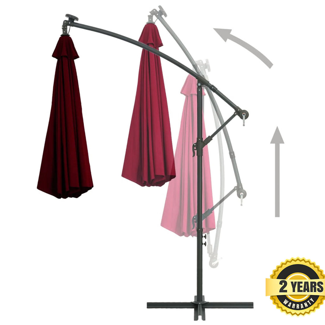 Cayson 3m Cantilever Parasol with Lights