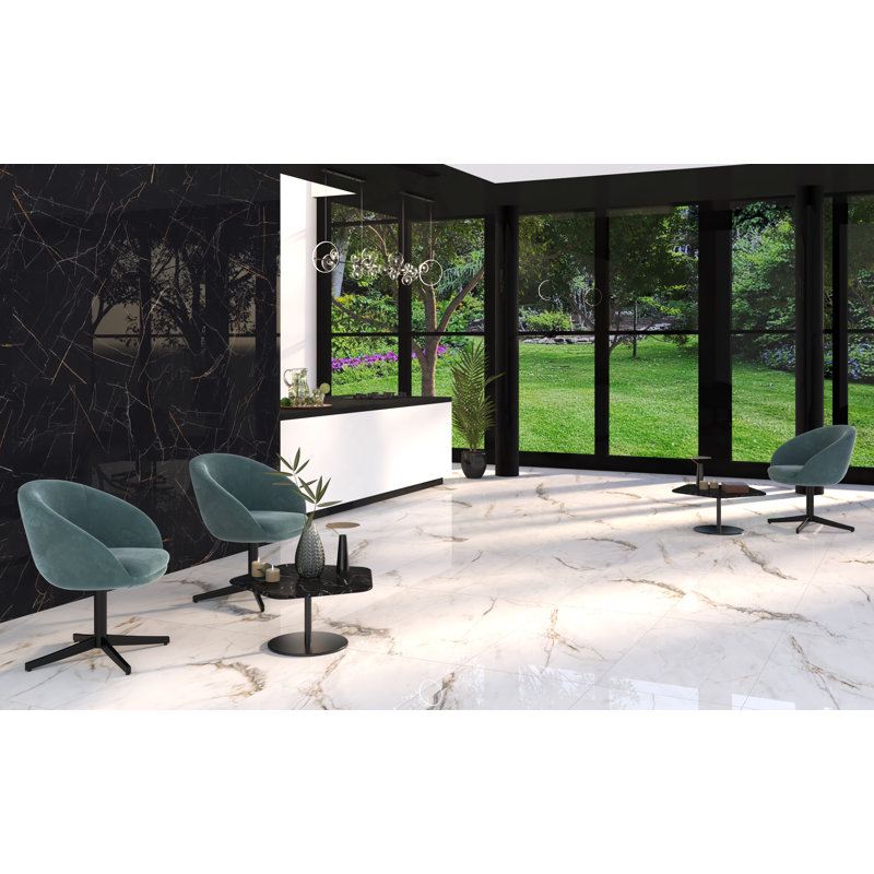 San Remo 23" x 47" Porcelain Marble Look Wall & Floor Tile